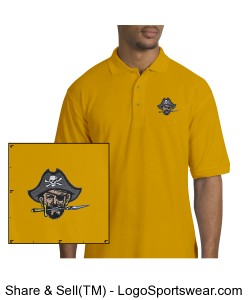 Continental Pirates Men's Silk Touch Sport Shirt - Yellow Design Zoom